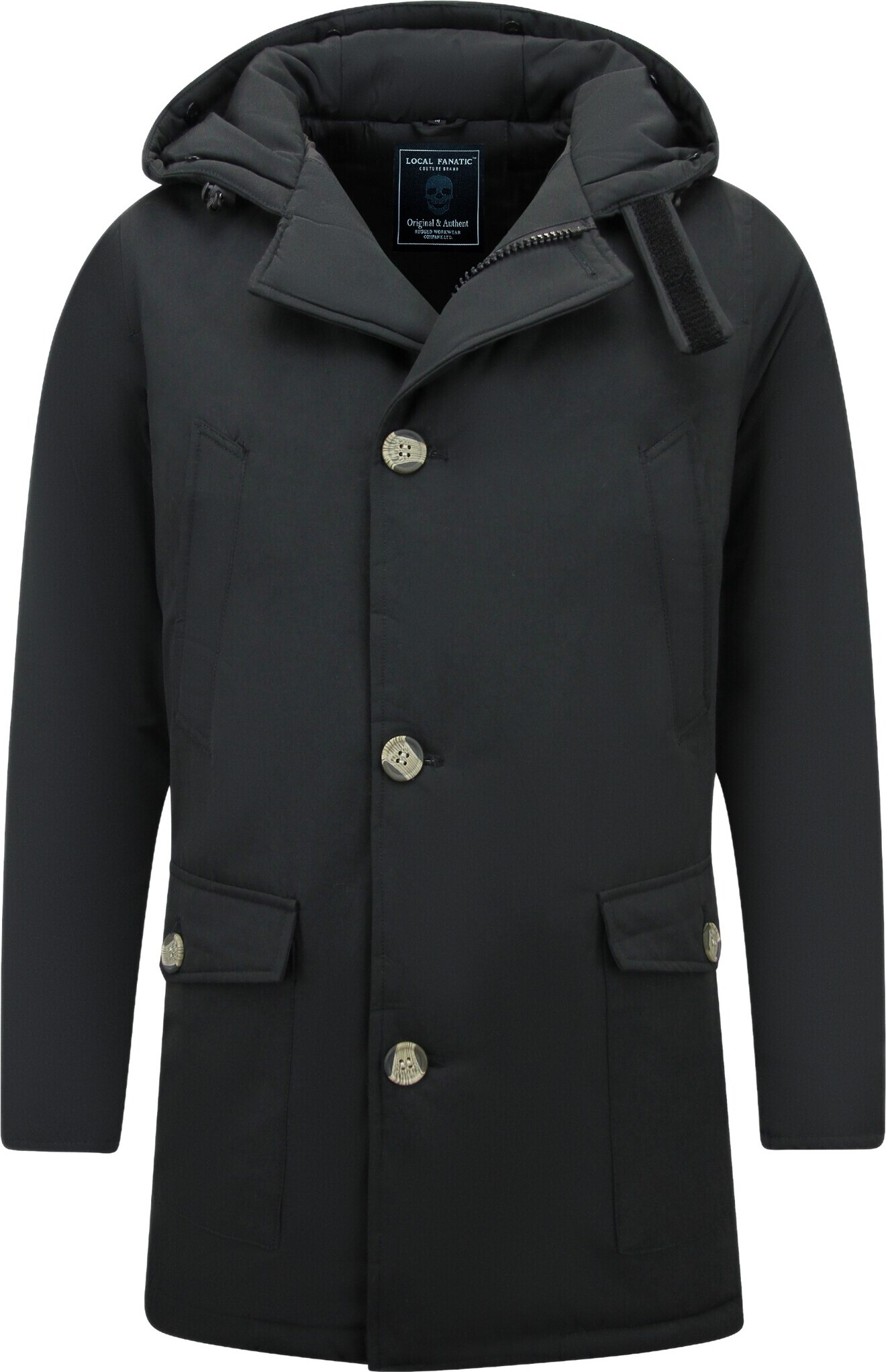 enos Wärmste Winterjacke Schwarz - XL