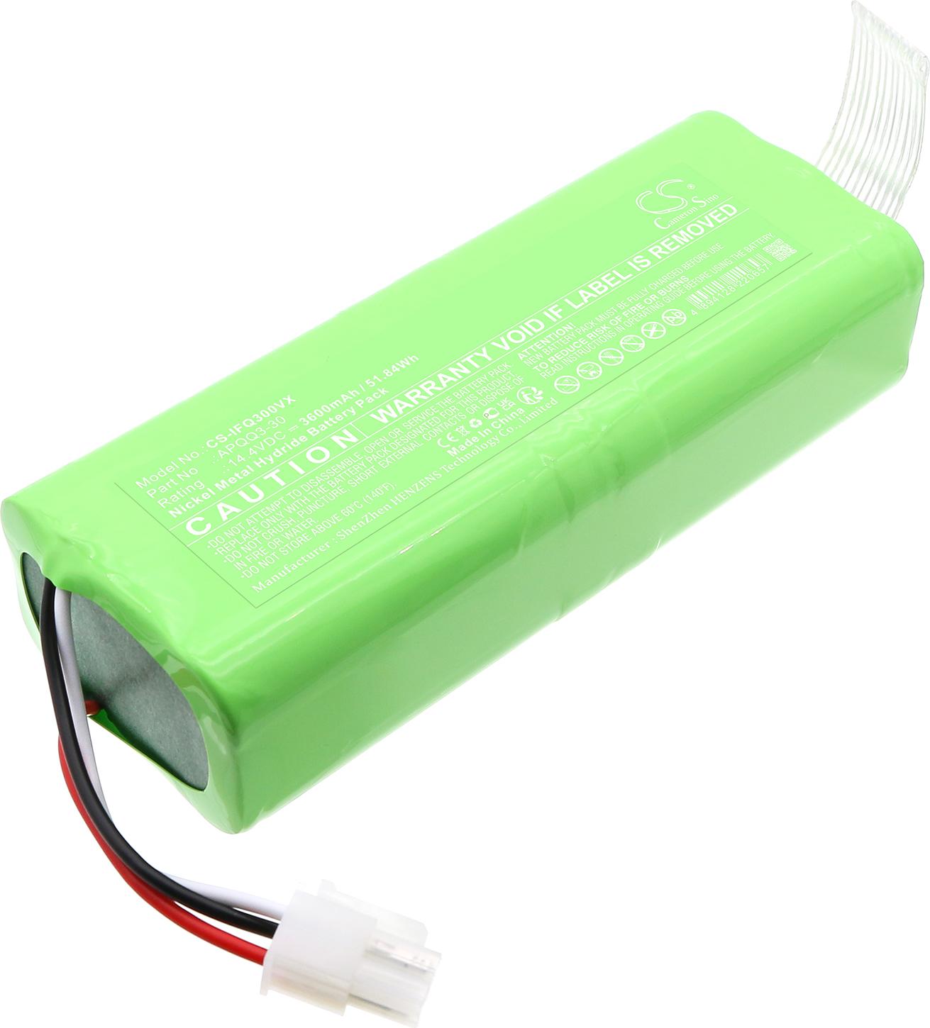 TECHTEK Akku Kompatibel mit [Infinuvo] Cleanmate QQ-3, Cleanmate QQ-3L, Cleanmate QQ-3LT, Cleanmate QQ3, Cleanmate QQ3-LT II Ersetzt APQQ3-30