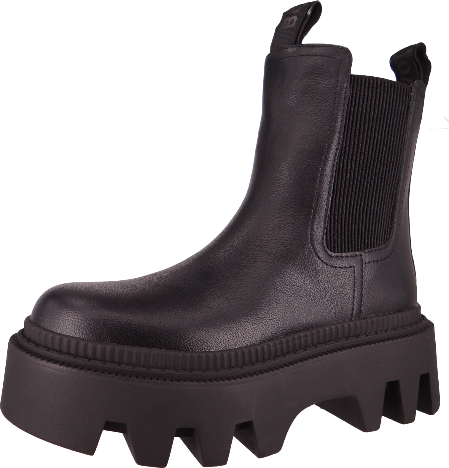 Buffalo Damen Elegante Stiefelette Flora Chelsea Lo Vegan 1622356 Schwarz