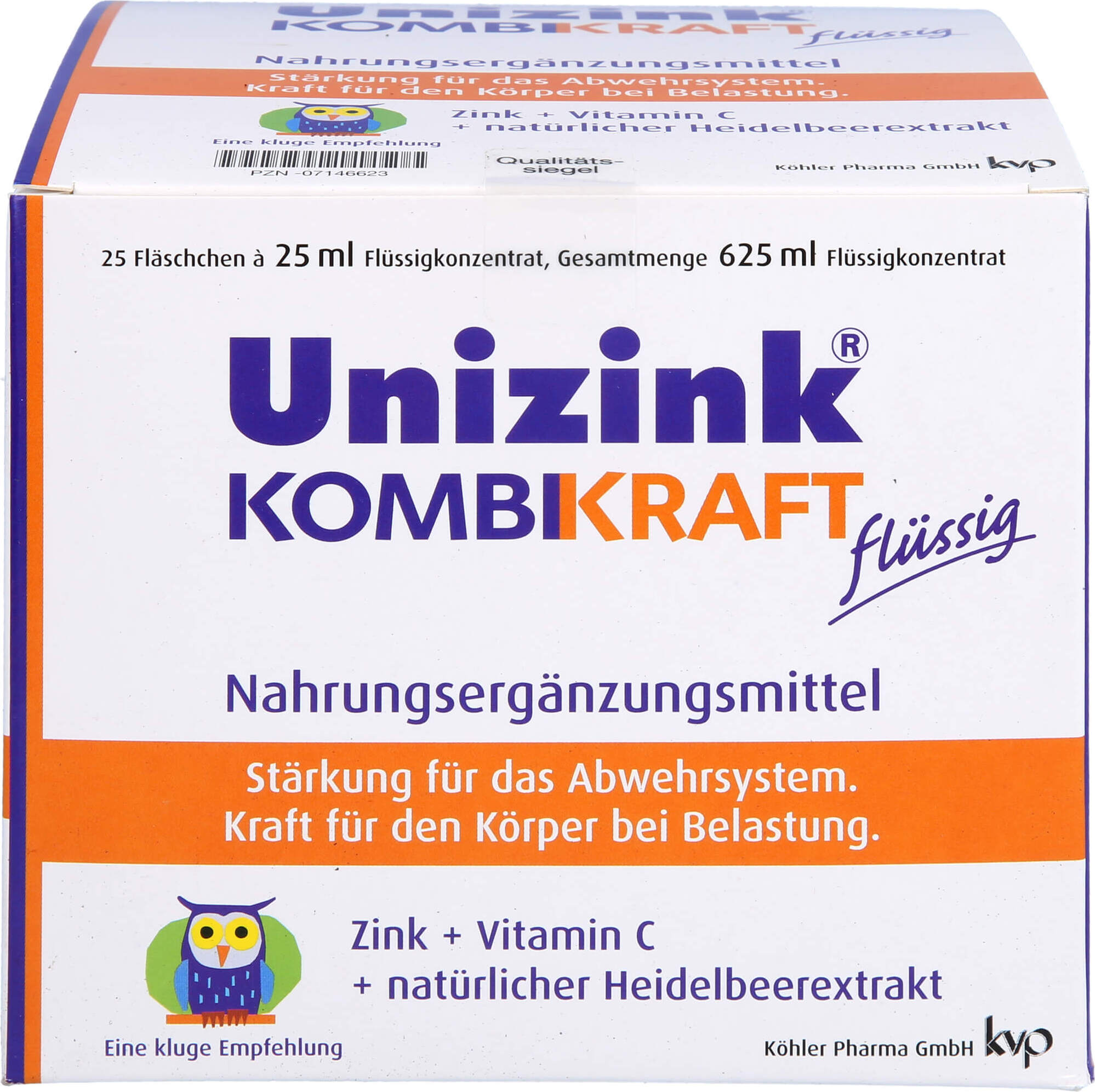 Köhler Pharma GmbH Unizink Kombikraft Fläschchen, 25 St. Ampullen 07146623