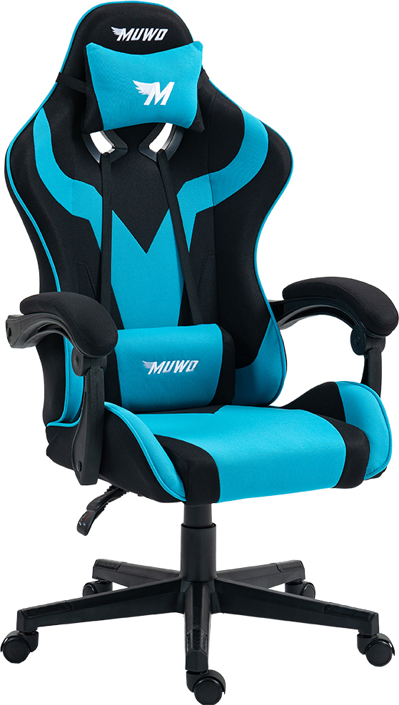 MUWO DEV1L E-Sports Gamingstuhl, mit Verstellbarer Sitzhöhe und Rückenlehne, mit abnehmbarem Kopfkissen in Lederoptik, 5 Rollen und 360° drehbarer Computerstuhl (DEV1L Schwarz MUWO DEV1L E-Sports Gamingstuhl, mit Verstellbarer Sitzhöhe und Rückenlehne, mit abnehmbarem Kopfkissen in Lederoptik, 5 Rollen und 360° drehbarer Computerstuhl (DEV1L Schwarz
