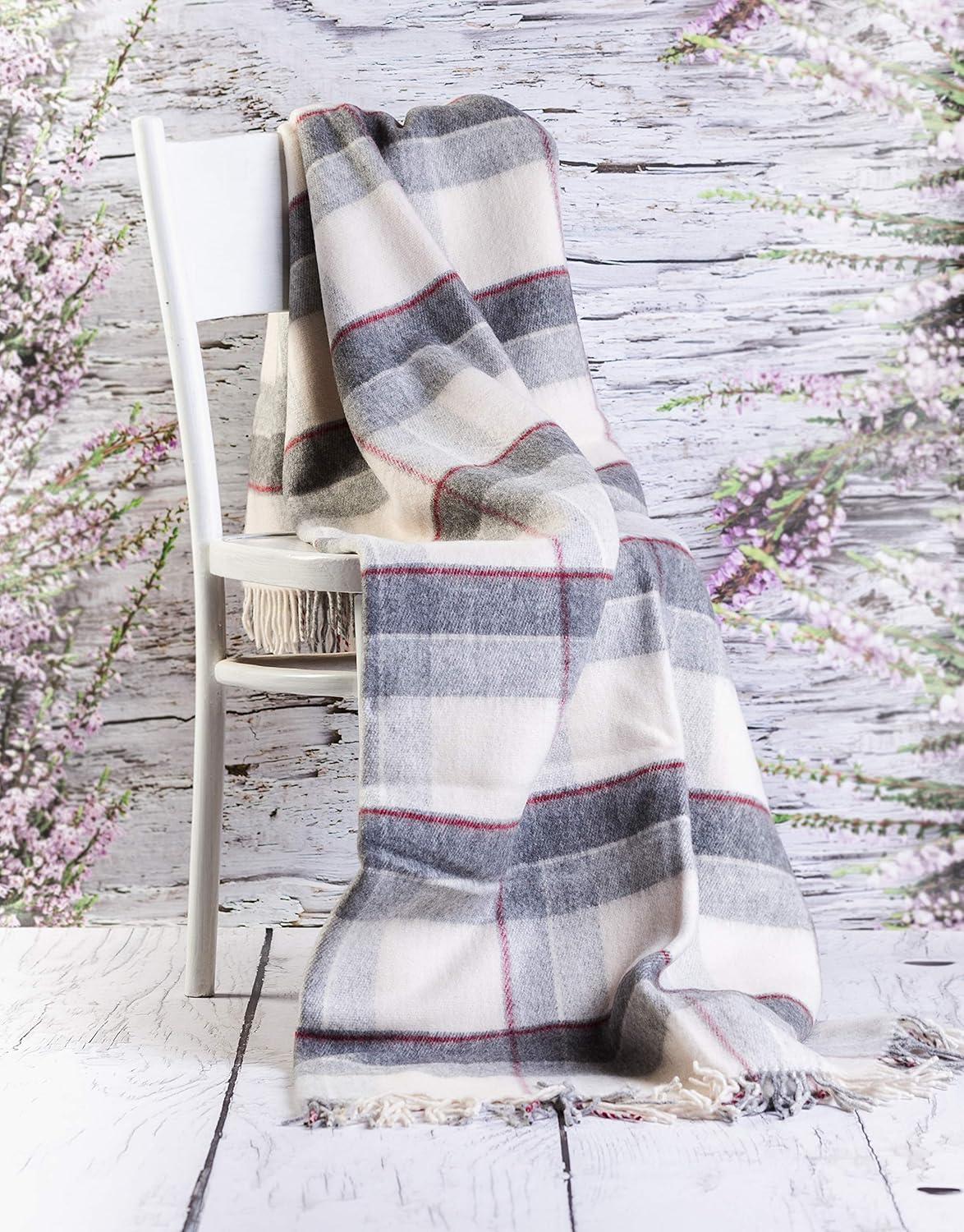 Markenlos Merino Schafwolldecke, 100 % Wolle - Decke 160 x 200 cm