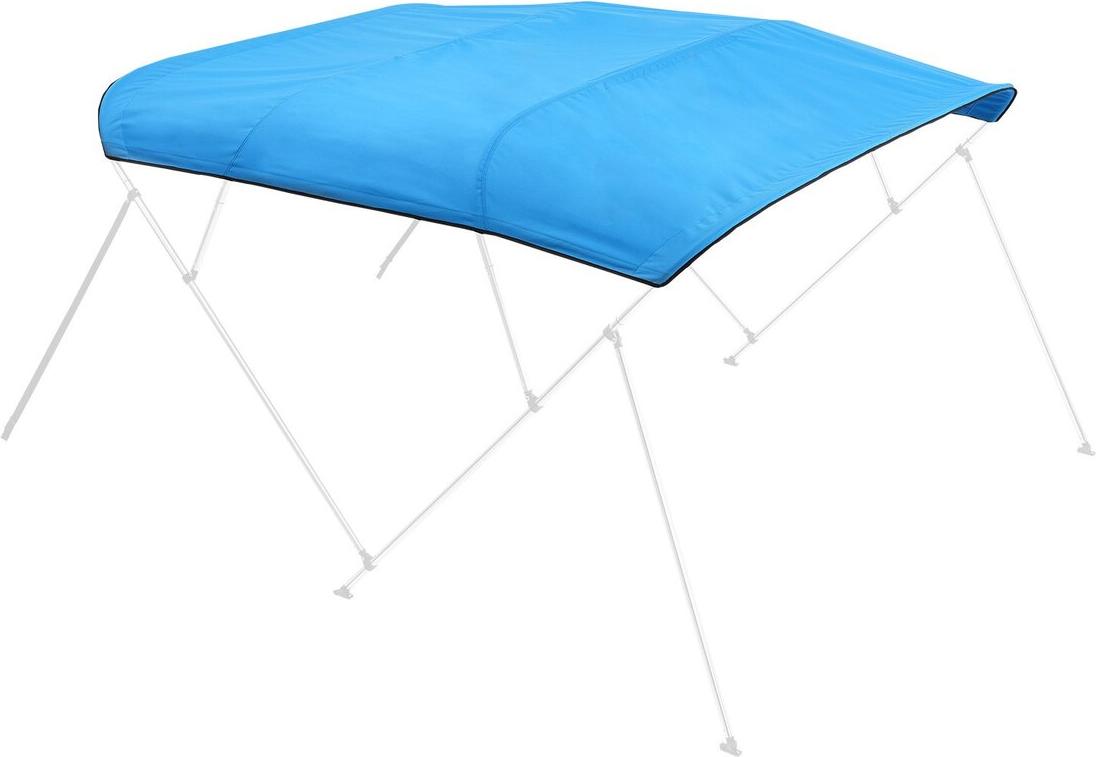 VEVOR 4-Bogen-Bimini-Verdeck für Boote, 96" L x (91"-96") B, Ersatz-Bimini-Verdeck, Pazifikblau