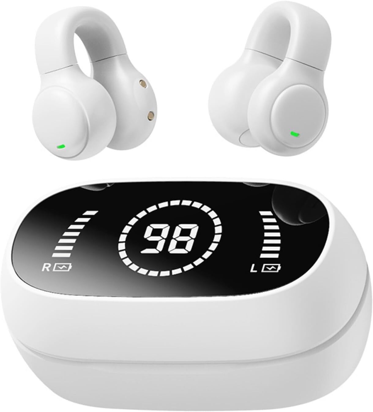 Xmenha Bequem und leicht zu tragen Knochenschall Sportkopfhörer Luft- Knochenleitungskopfhörer drahtlose schnurlose Ohrclip Headsets Clip on Knochenkopfhörer