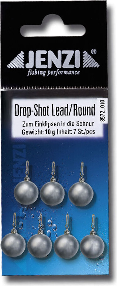 Jenzi Drop-Shot Blei Bleigewichte ball round mit Wirbel 5g 8572-X