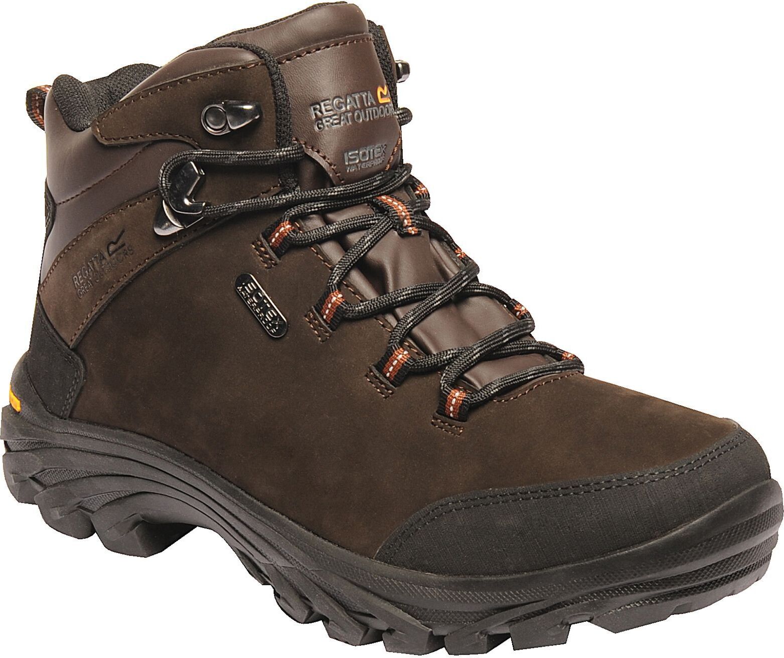 Regatta Great Outdoors Pánske kožené turistické topánky Burrell RG3935 (47 EU) (Brown)