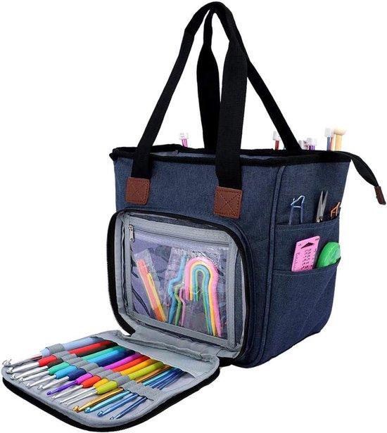 Famanu Stricktasche mit Abdeckung - grau SHSHOP