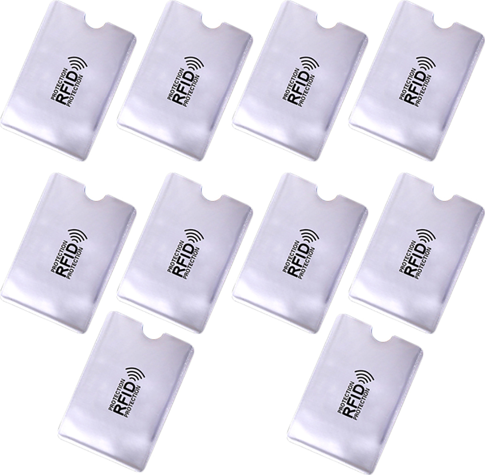 PMALT 10 Stück tragbare Anti-Scan-Kredit-RFID-Karten-Schutz-Anti-Magnet-Halter-Tasche