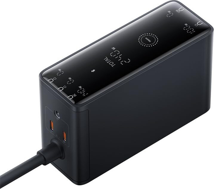 Baseus GaN 240W 3 Port USB-C Digital Ladegert Schwarz fr mehrere Gerte ATCUSBC240WGAN5BASBK