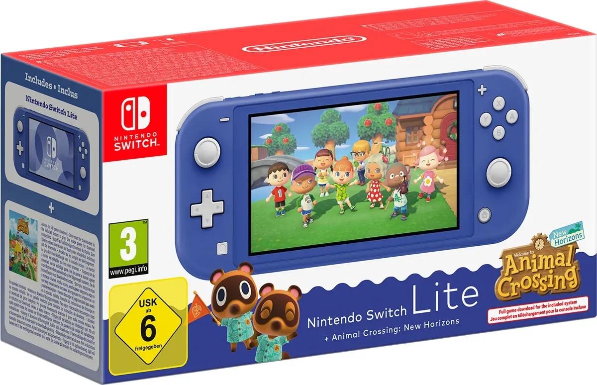 Switch lite Console Animal Crossing Blue Nintendo