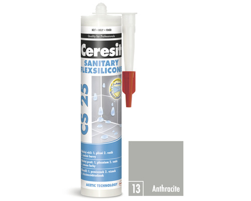 Sanitärsilikon Ceresit 25 280 ml anthrazit