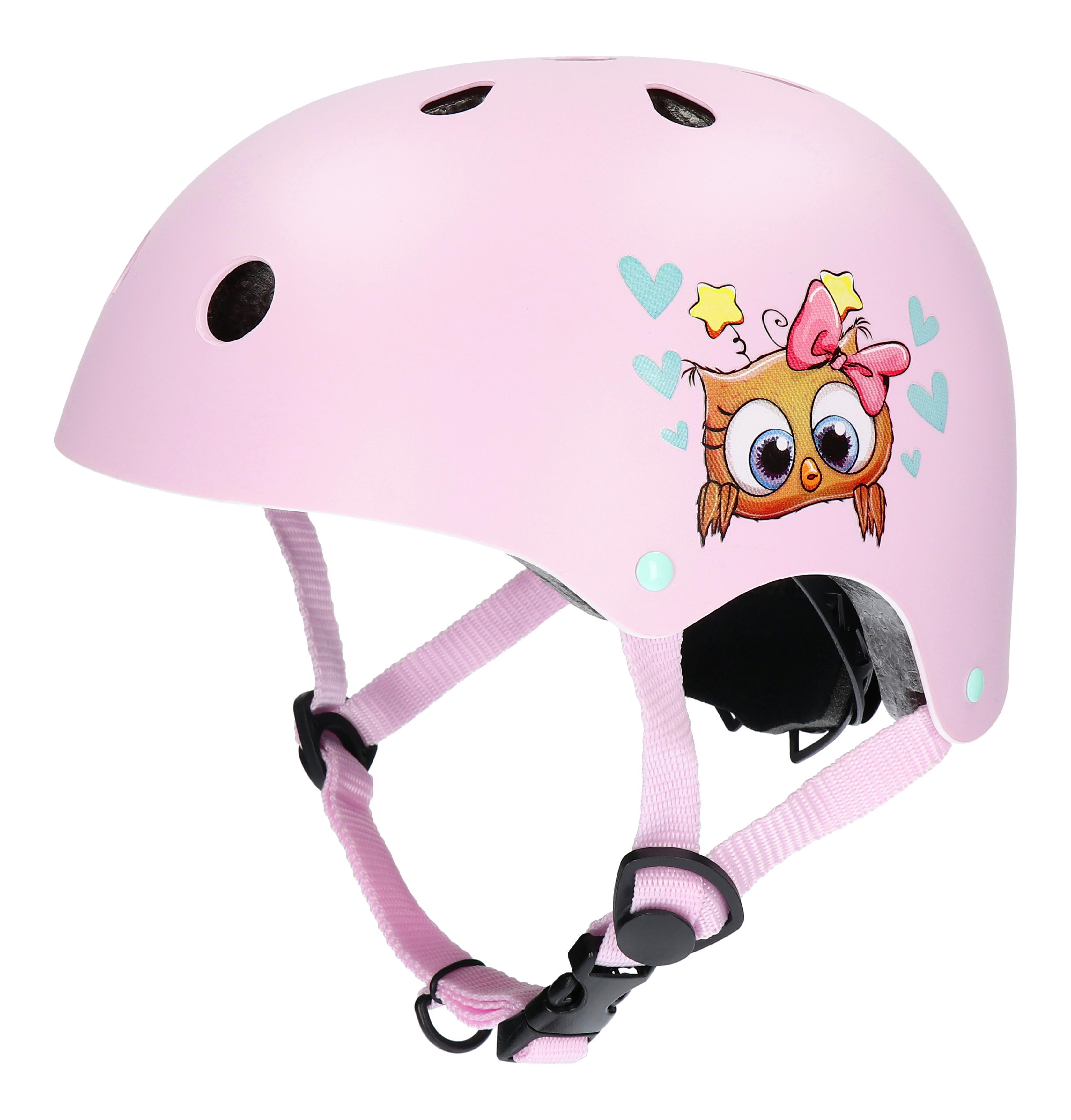 Creafit Kinder Fahrradhelm Bergen NINO XS/S für Mädchen, verstellbar 46–55 cm, leicht, belüftet, robust, rosa BHN-002