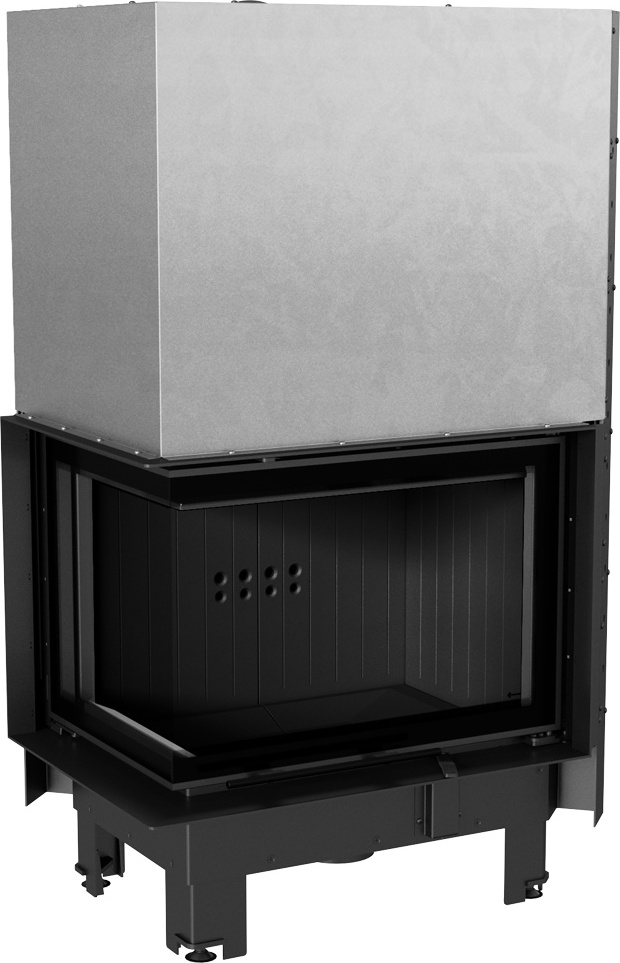 Oceľový krb MBZ vľavo BS zdvih 13 kW Ø 200 čierne termotec
