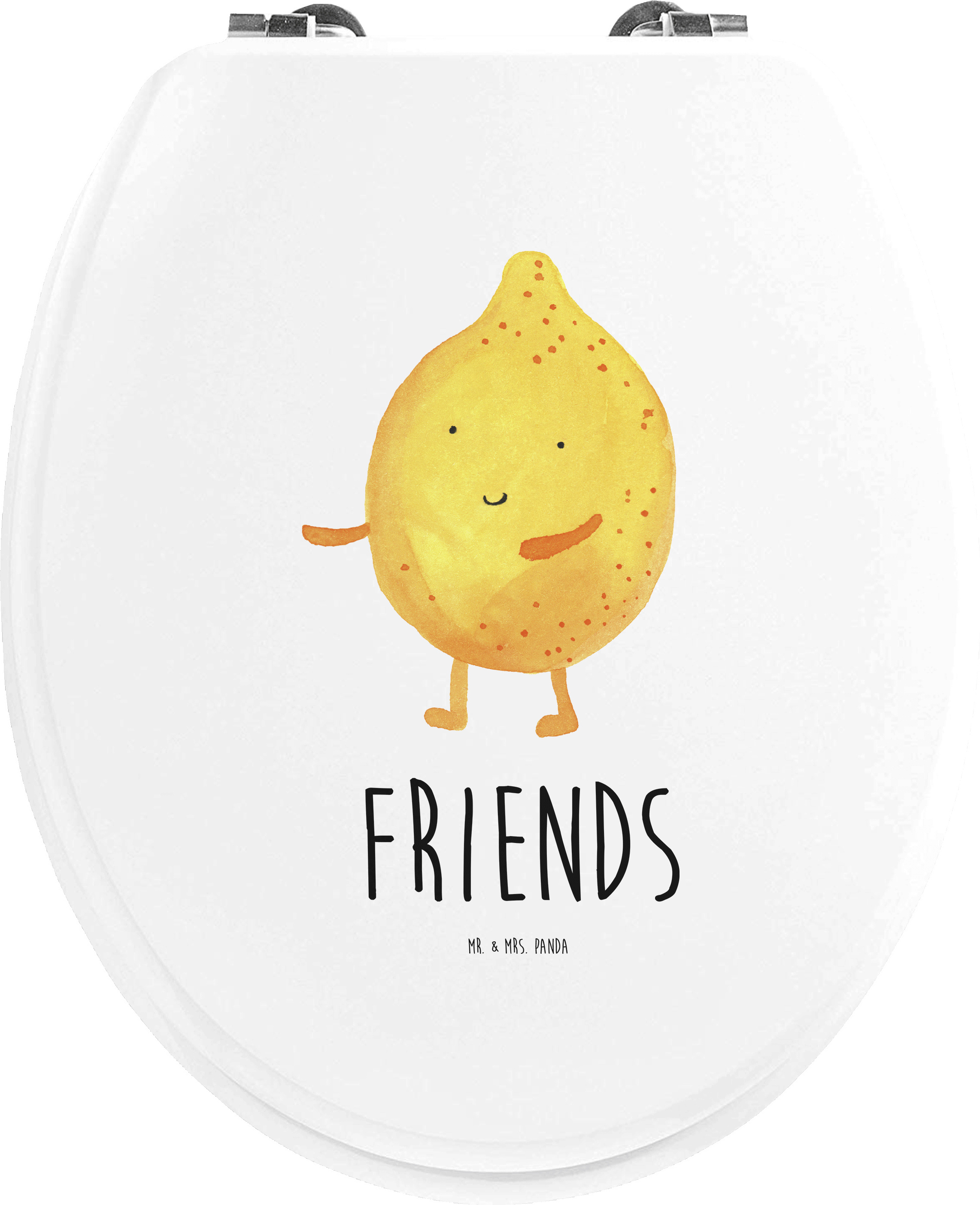 Mr. & Mrs. Panda klo deckel Beste Freunde Zitrone - Weiß - Geschenk, WC, Fehlende Keywords, Sitz, WC-Sitz, Brille, Klo-Deckel, Gute Laune PD-1150584-STANDARD