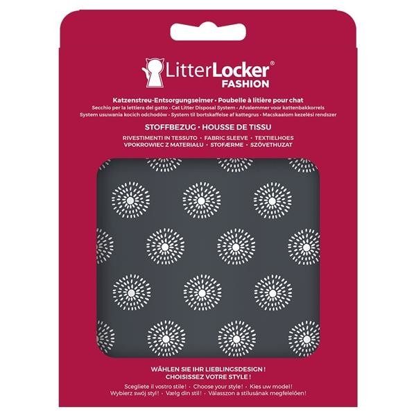 LitterLocker Fashion Bezug Flowers - grau 59363