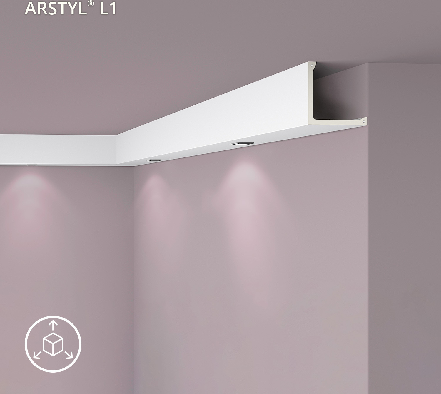 NMC L1 ARSTYL Abdeckleiste Zierleiste Eckleiste Stuckleiste 2 m