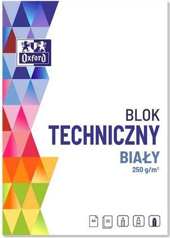 Technischer Block A4/10K 250G weiß (20 Exemplare) OXFORD