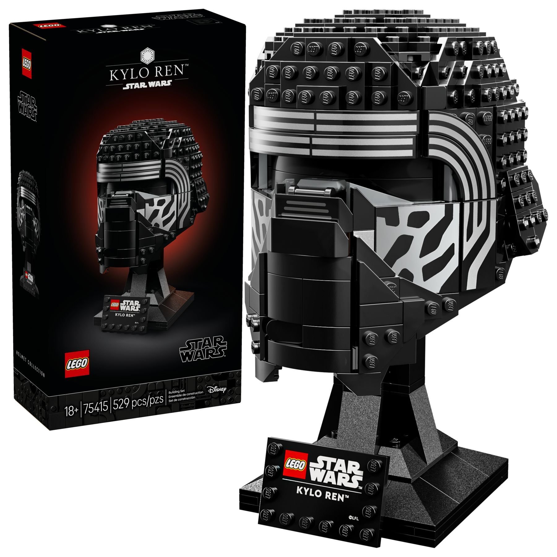 LEGO Star Wars Kylo Renova prilba, Stavebnica, 18 rok / roky, Plast, 529 kusov, 768 g