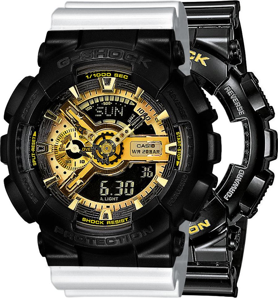 Hodinky Casio G-Shock SET GA-110GB-1AER + BEZEL 10523429 + BAND 10347710 20BAR