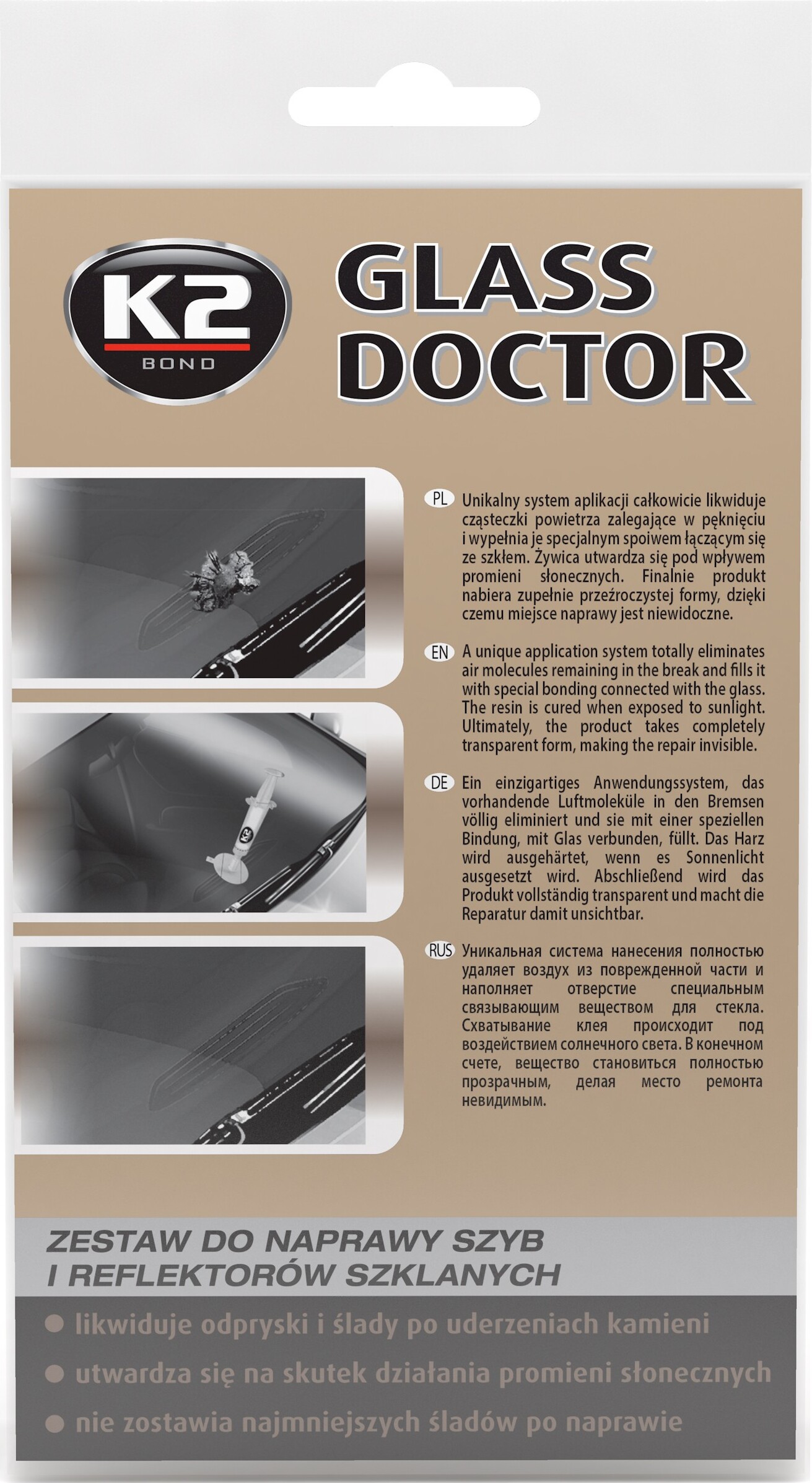K2 GLASS DOCTOR zur Reparatur von Fenstern und Lampen K2 B350