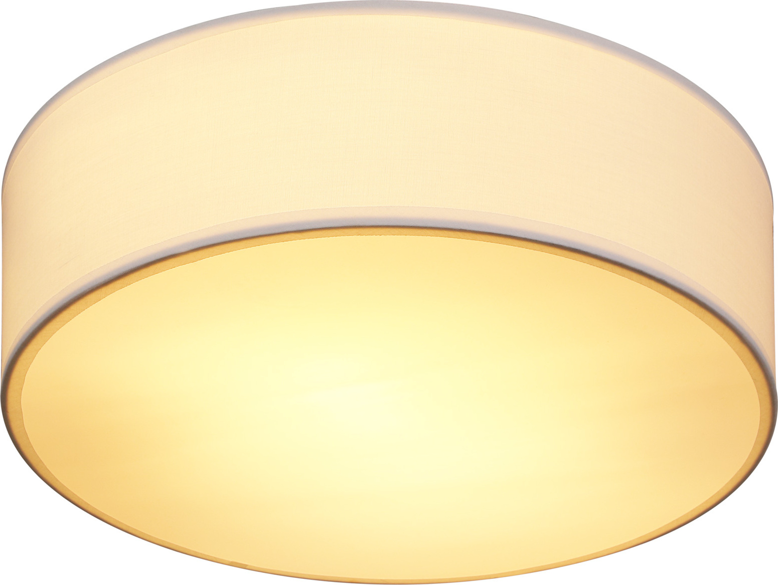 MONZANA® Deckenlampe Stoff Wohnzimmer Schlafzimmer E27 Weiß 30cm Rund 1-Flammig 40W Lampe Flur Küche Deckenstrahler Deckenleuchte Stoffdeckenlampe 27098