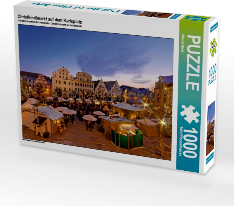 Calvendo Christkindlmarkt auf dem Karlsplatz 1000 Teile Puzzle quer 640x480mm, Wenk Marcel; 7359192