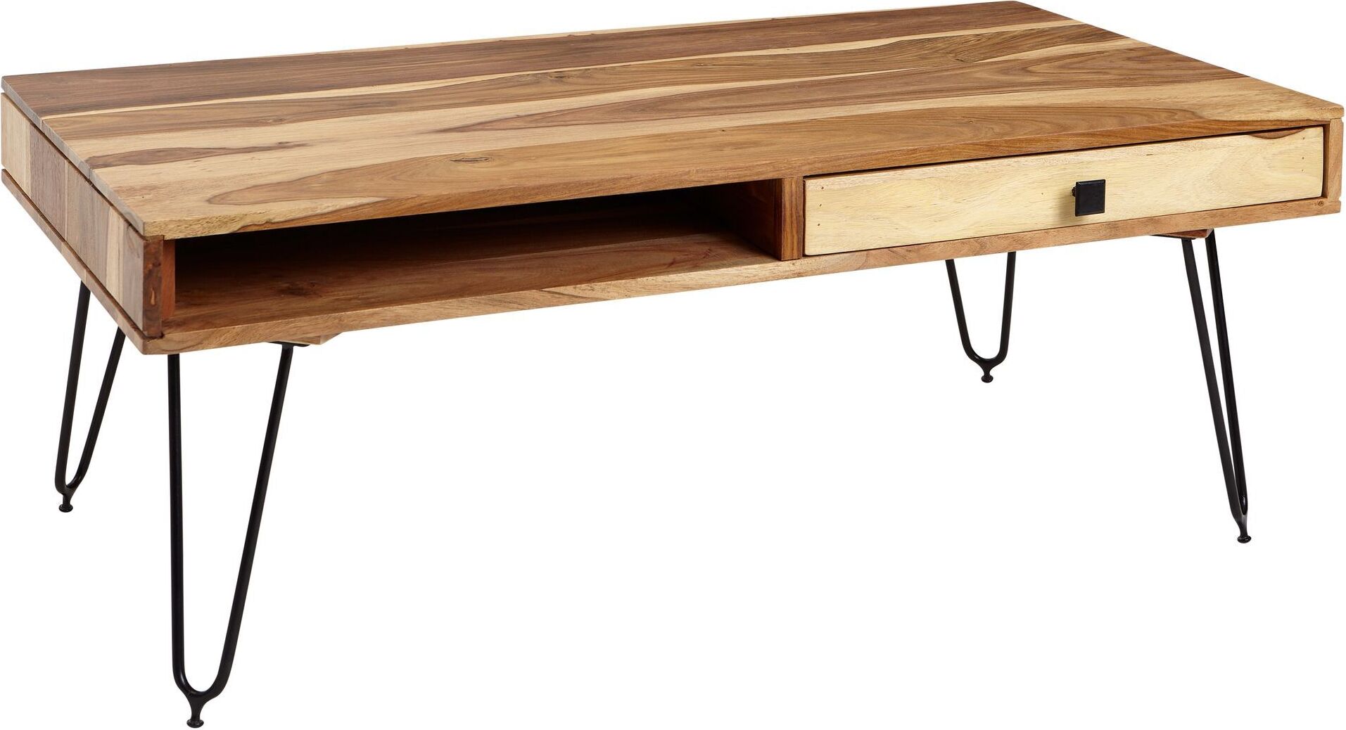 tinkaro Couchtisch KARU Sofatisch Akazie Beistelltisch eckig holz 012953