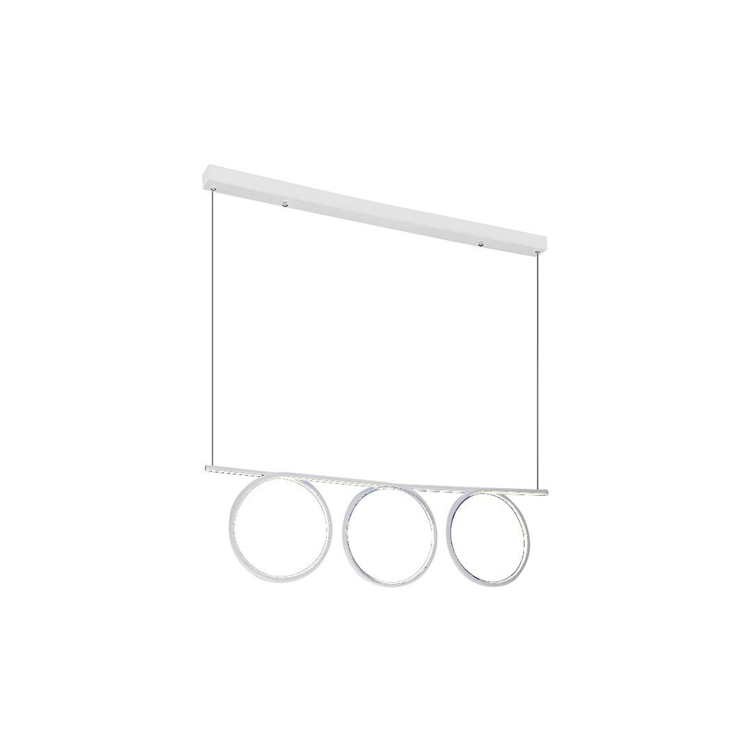 Kronleuchter Deckenleuchte Loop Weiss 60W Led Pendelleuchte Hängelampe Deckenlampe