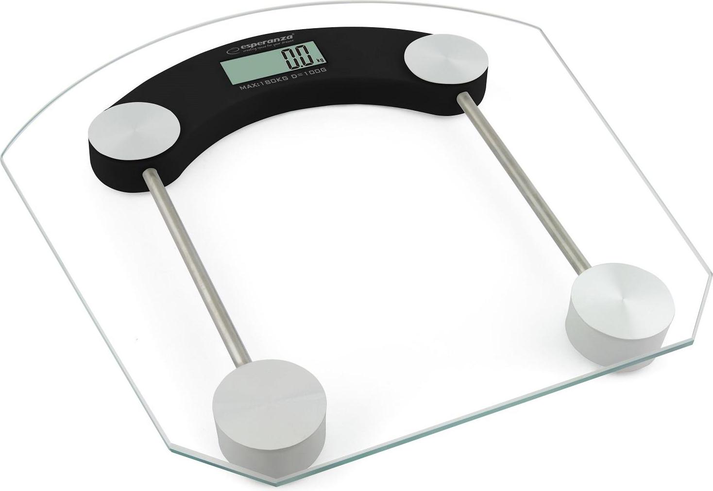Esperanza EBS008K Personenwaage Elektronische Personenwaage Rechteck Schwarz