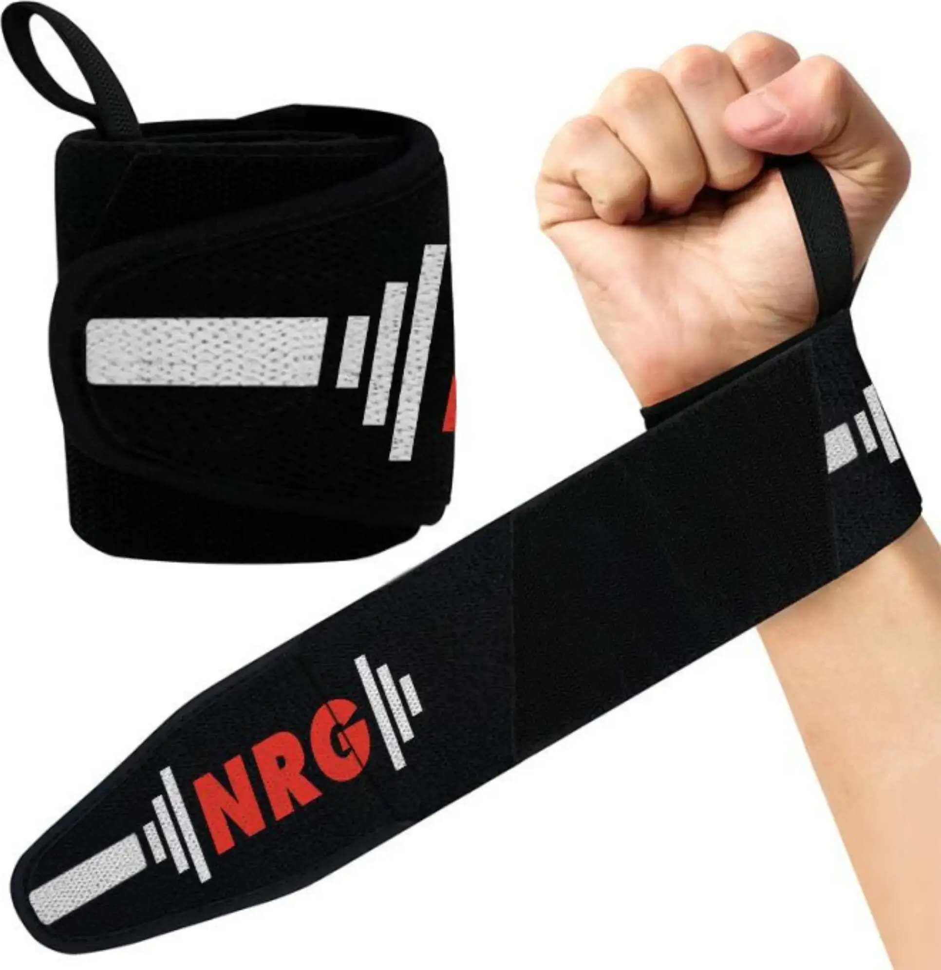 NRG fitness W2 Powerlifting Wrist Wraps NRG-W2B