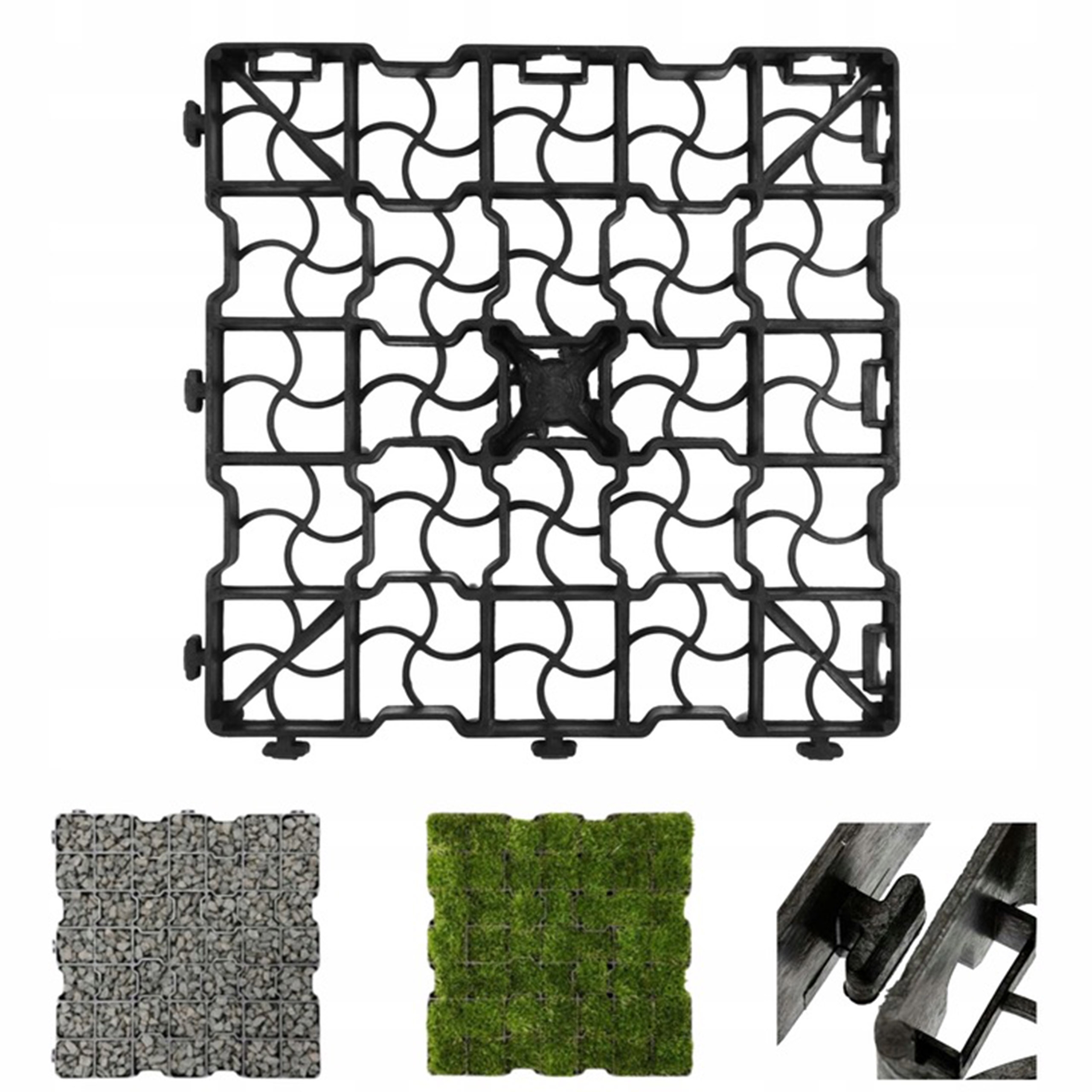 sarcia.eu Öko-Rasengitter/Parkgitter/Bürgersteingitter 41,5x41,5x2,5cm x16 geoSYSTEM_G25x16