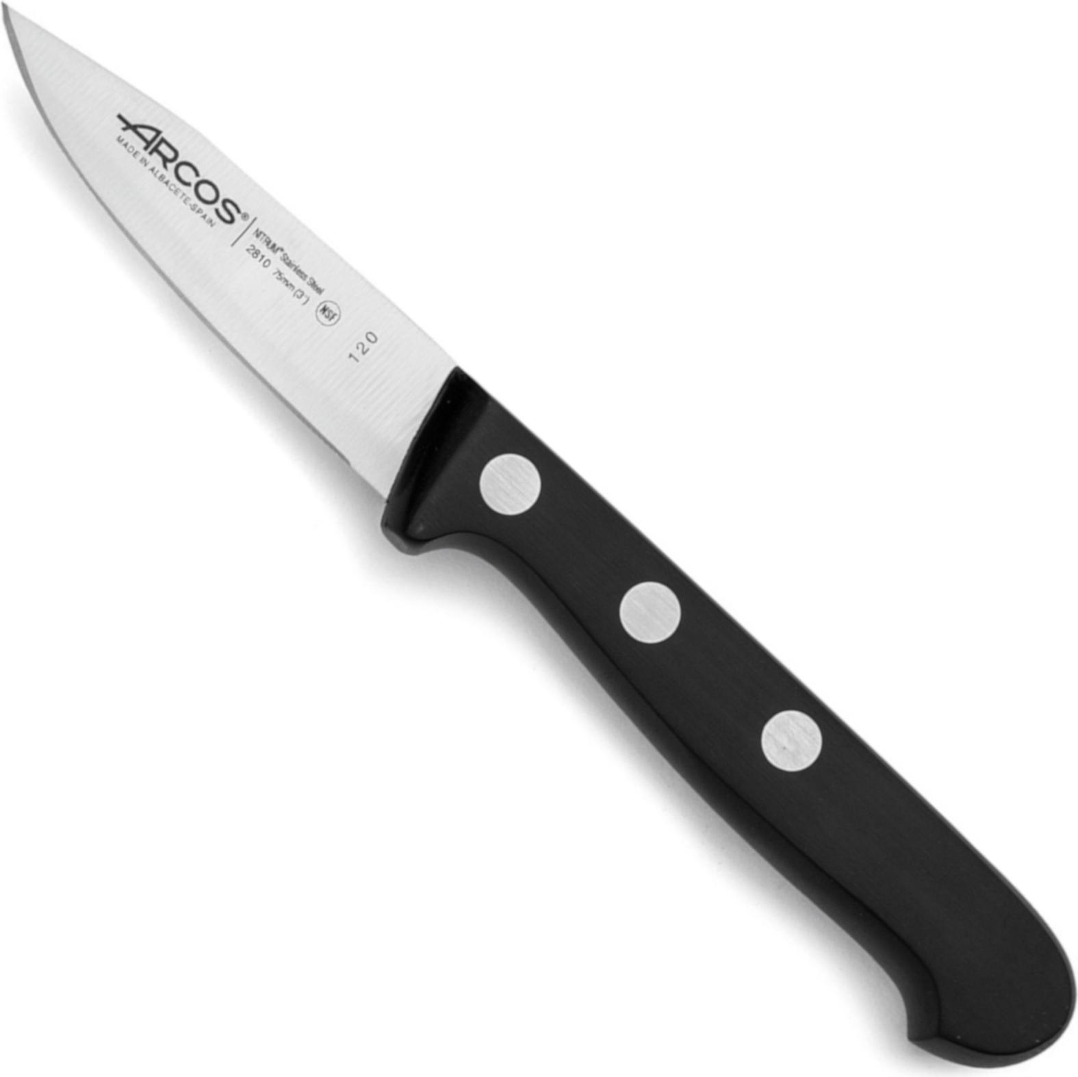 Arcos Universal Schälmesser Edelstahl Schwarz 7,5 cm 02810