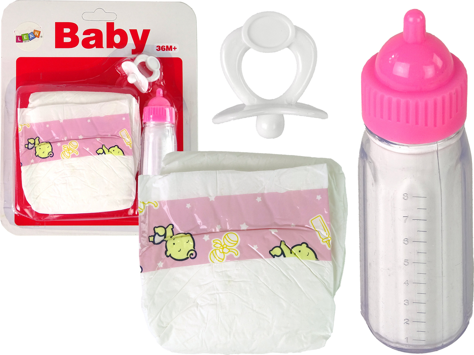 Leantoys Baby Schnuller Flasche Windeln Spielset