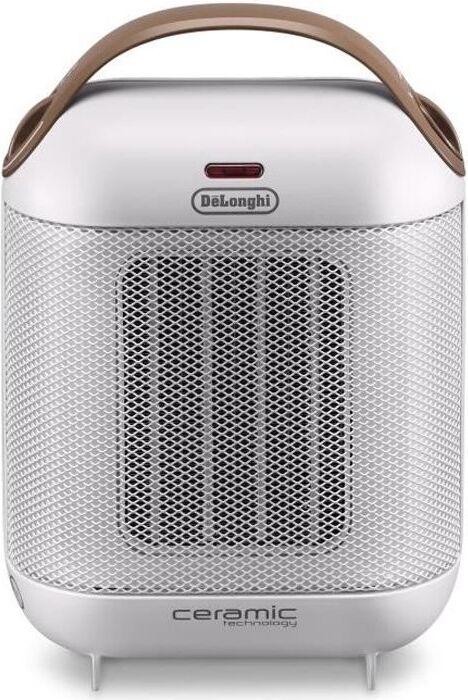 Keramický ohrievač DELONGHI HFX30C18, mobilný, 2 výkonové stupne, ventilátor, slonovinová biela