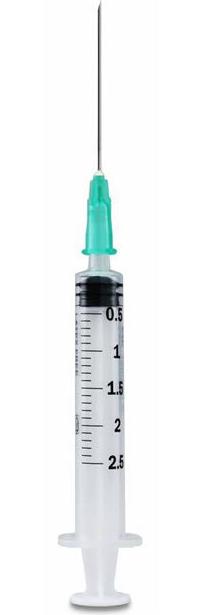 Syringe Pic 2,5ml 0,8X40mm 100 Units