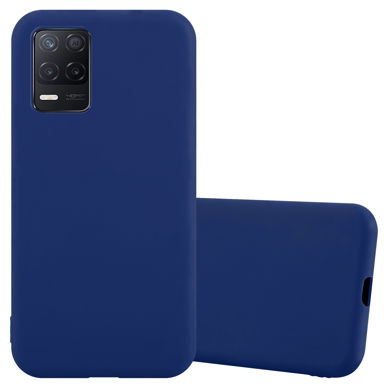 CADORABO Custodia liquid silicone style cover in TPU flessibile CUSTODIA per 8 5G / V13 / Q3 / Q3i / Narzo 30 5G, Rosso
