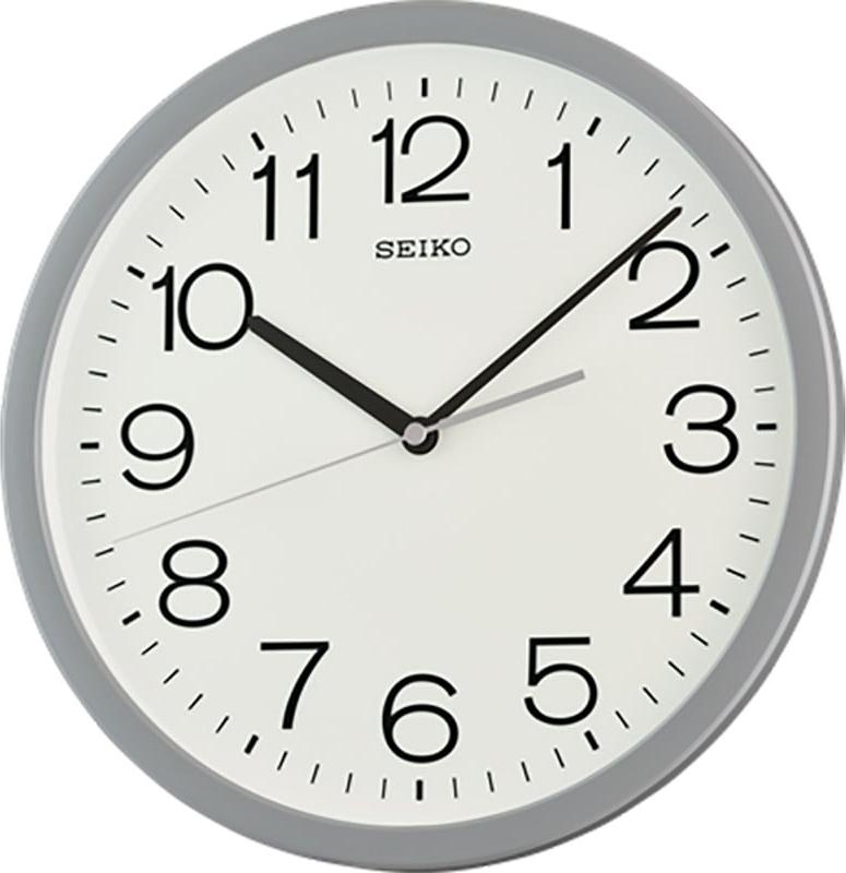 Seiko QXA847N Wanduhr Quarz Hellgrau Gut Ablesbar