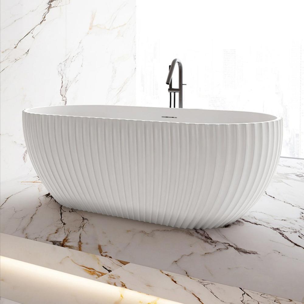 360Home Badewanne, ovale Badewanne, Haushalts-Badewanne, Acryl-Badewanne, gestreifte Badewanne, nahtlose Badewanne150*75*58cm/MY-66611-150/