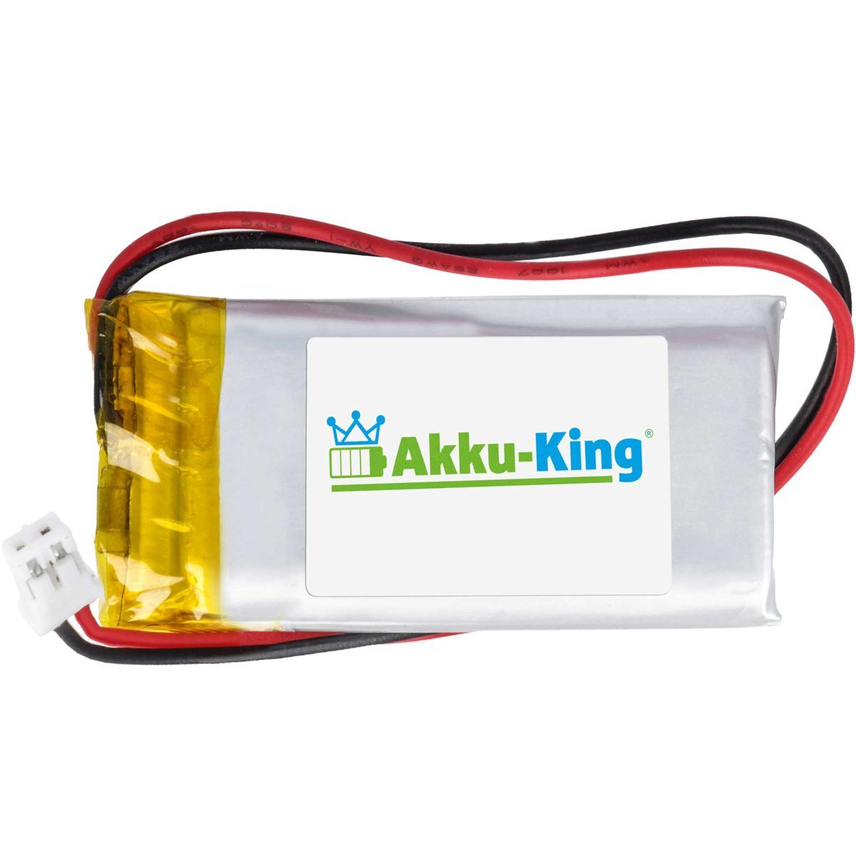 Akku-King Lithium Polymer Akku - 3.7V 650mAh - 48 x 25 x 6mm, Steckertyp:JST-PH 2.0mm HV-27939