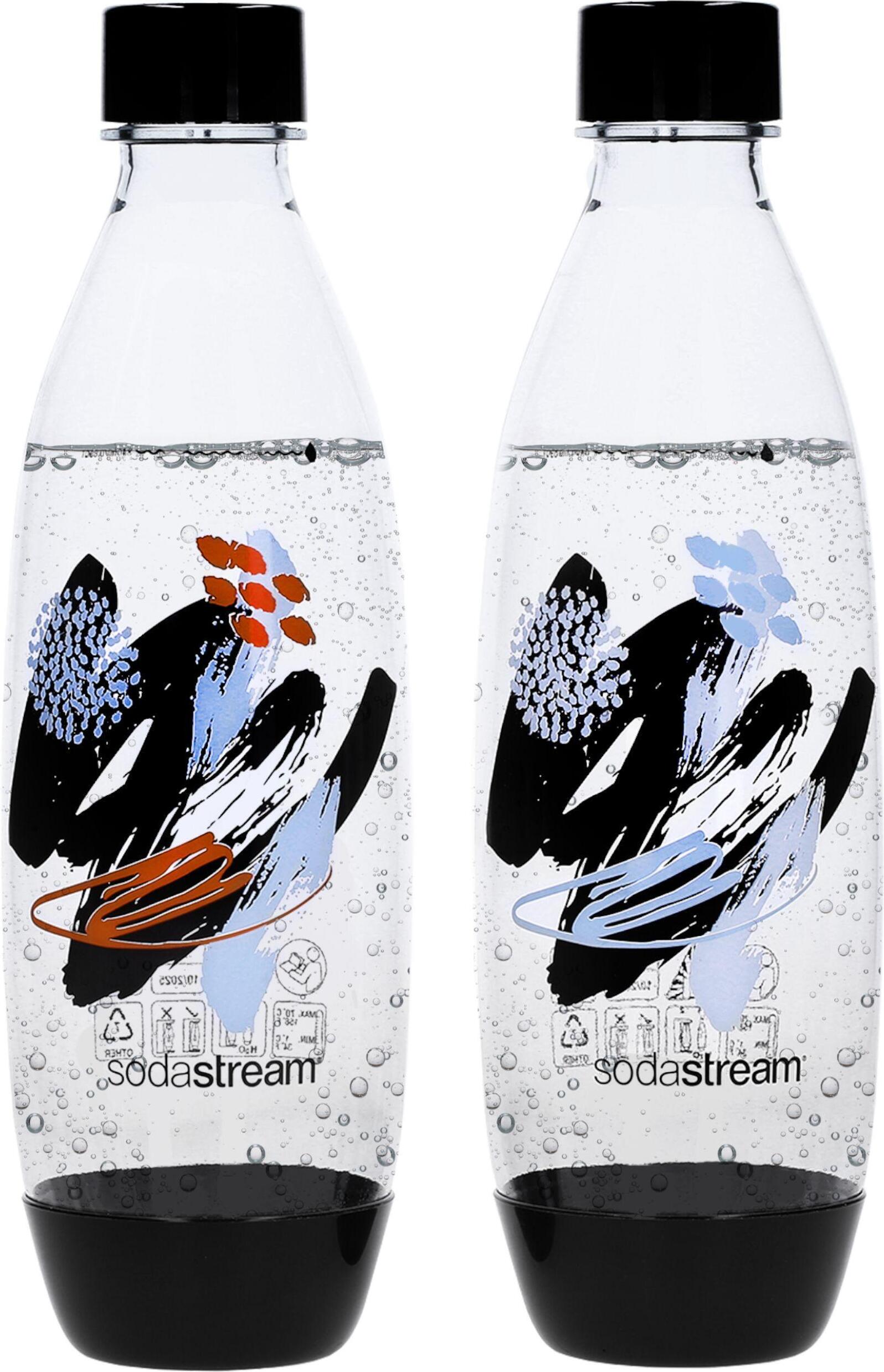 Fľaša SodaStream Fuse brush design 2 x 1 l | náhradné fľaše, vhodné do umývačky riadu, výrobník perlivej vody s PET fľašami