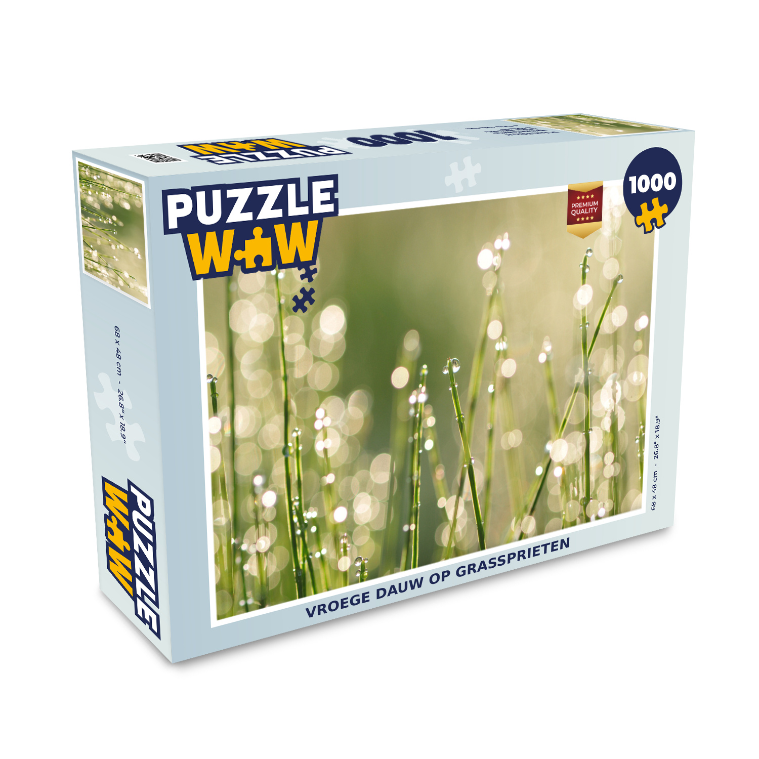 MuchoWow® Puzzle 1000 Teile Früher Tau auf den Grashalmen - Erwachsene - Rätsel 136|1343454