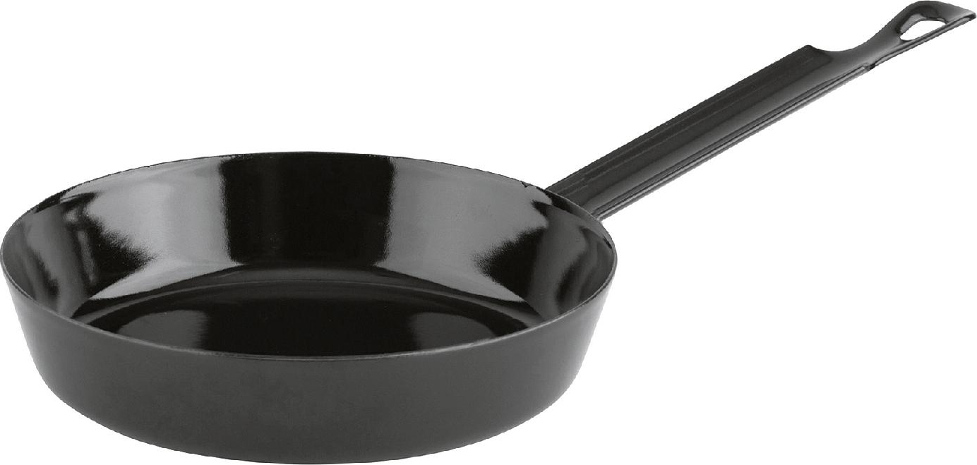 RIESS 0447-022 Mini Emaillepfanne 16 cm, Emaille, schwarz