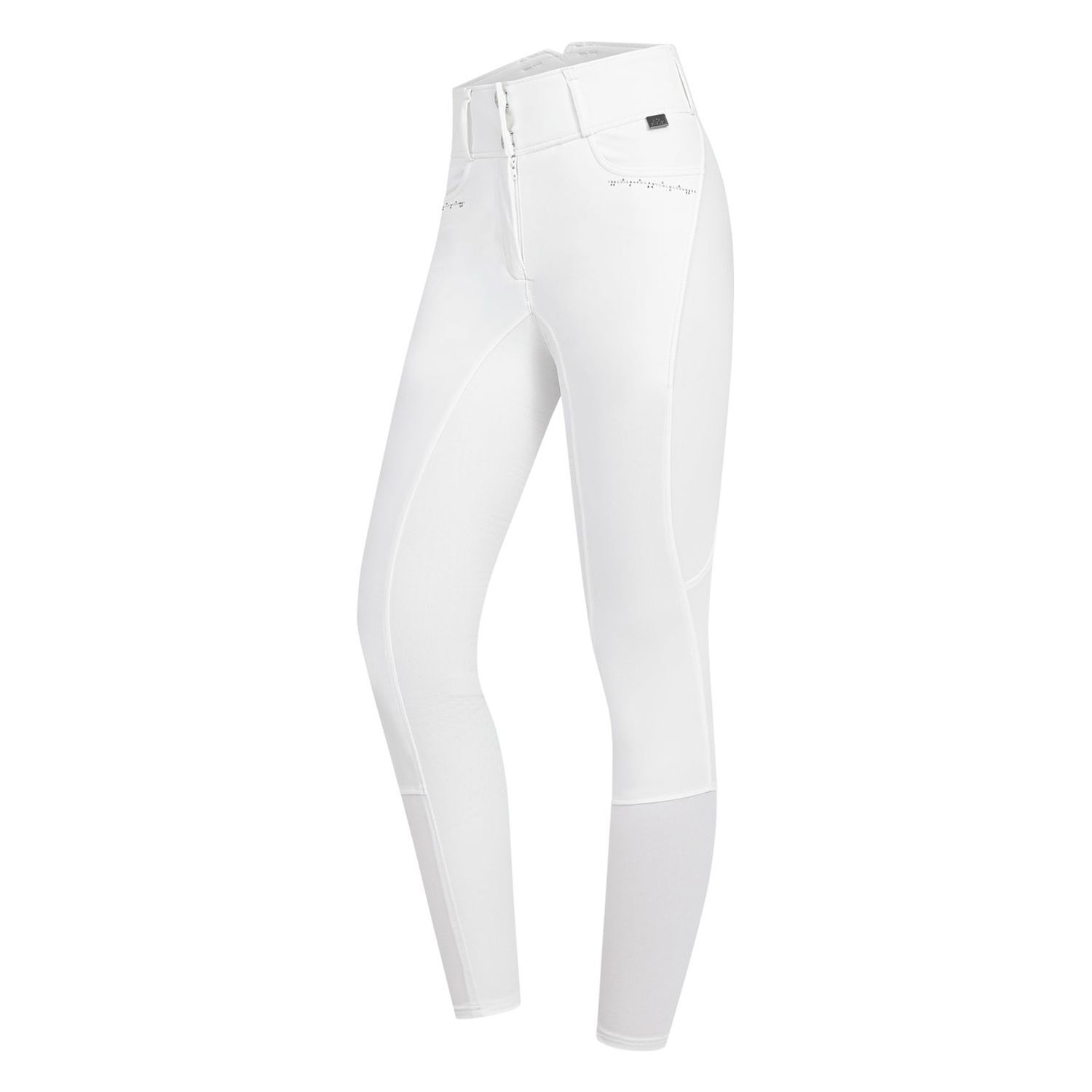 E.L.T Reithose Damen Full-Grip Mathilda Glam High Waist Damenreithose Vollbesatz Weiß 34 3252602-D34