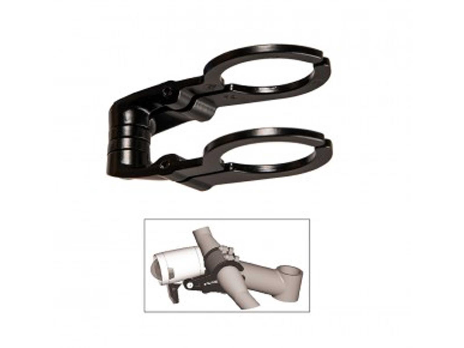 Herrmans Lampenhalter Dual schwarz, Lenkerklemmung 31,8mm 5502-0001