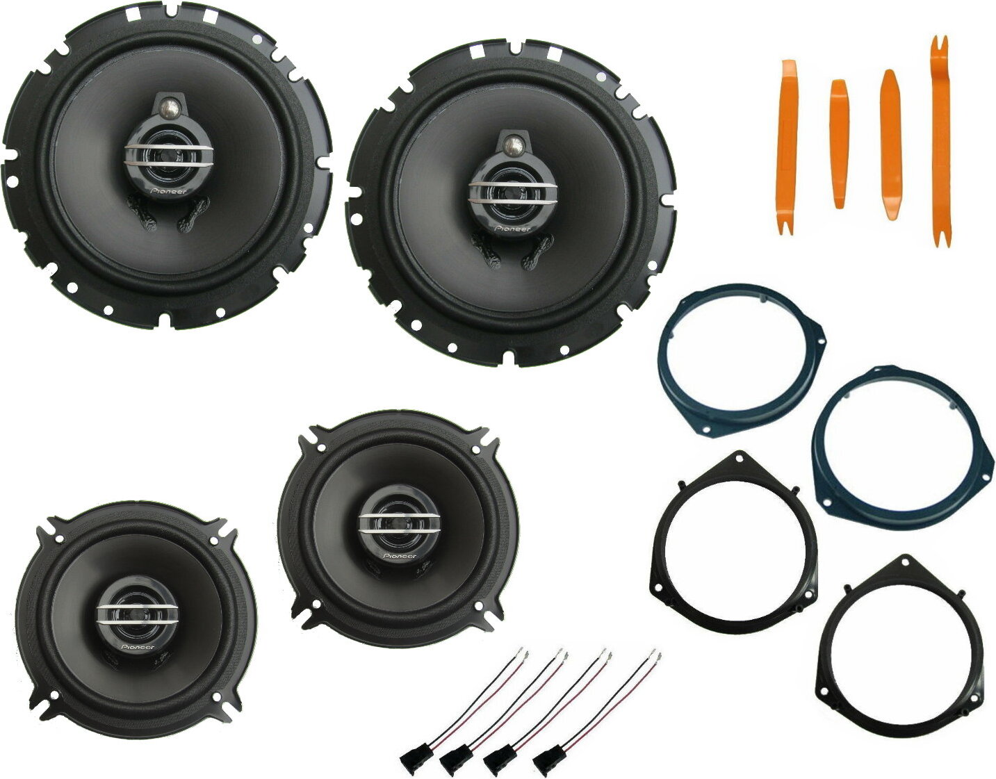 DSX Pioneer Boxen Set für Opel Vectra B J96 Bj 94-02 Tür vorne hinten Bügel 550 Watt pioectrabvohib