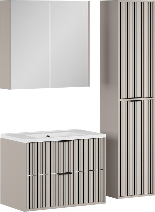 Vicco Badmöbel-Set Ruford, 4 Teile, Cashmere