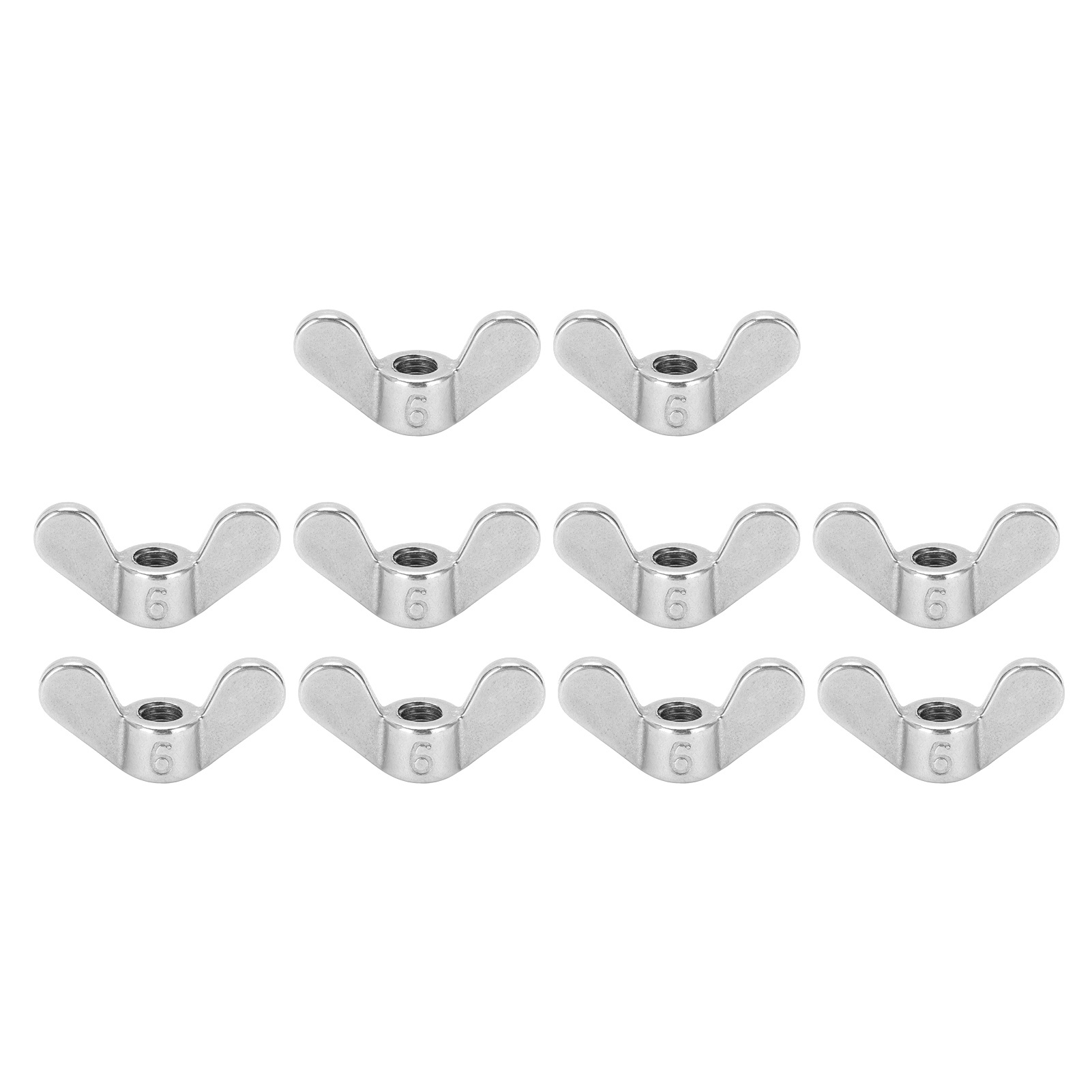 Cocosity Flügelmuttern,304 Edelstahl Flügelmuttern,M6 Flügelmuttern,Schmetterlingsmuttern,M6 Schmetterlingsmuttern,Muttern,Hardware Tools