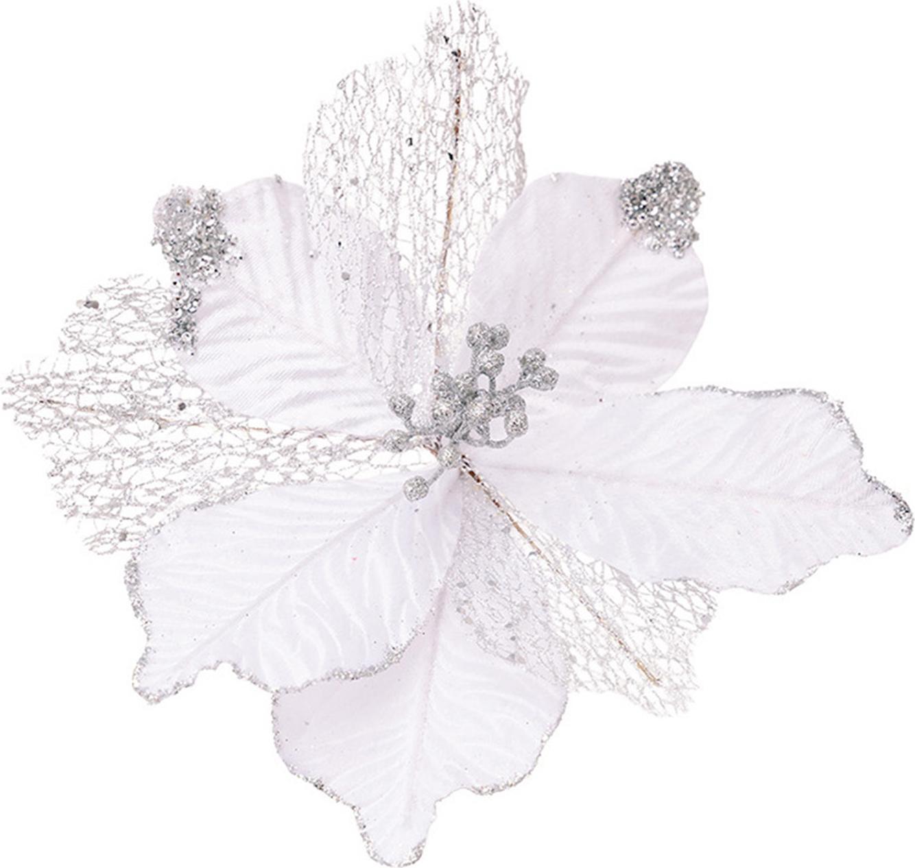 Bremen Künstliche Weihnachtssternblumen, Weihnachtsbaumkranz, DIY-Dekoration, Neujahrs-, Hochzeits- und Feiertagsdeko 4605943