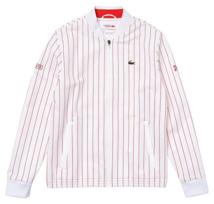Lacoste Sport Novak Djokovic Herren Jacke Weiß Rot