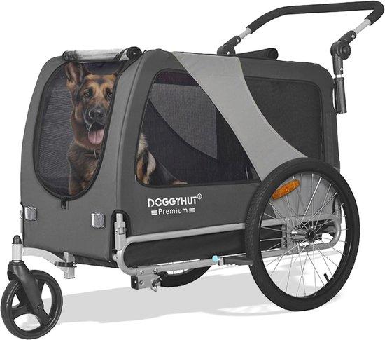 Famanu Hundeanhänger & Jogger XL für große Hunde bis 45 kg - 2-in-1 Hundeanhänger & Buggy